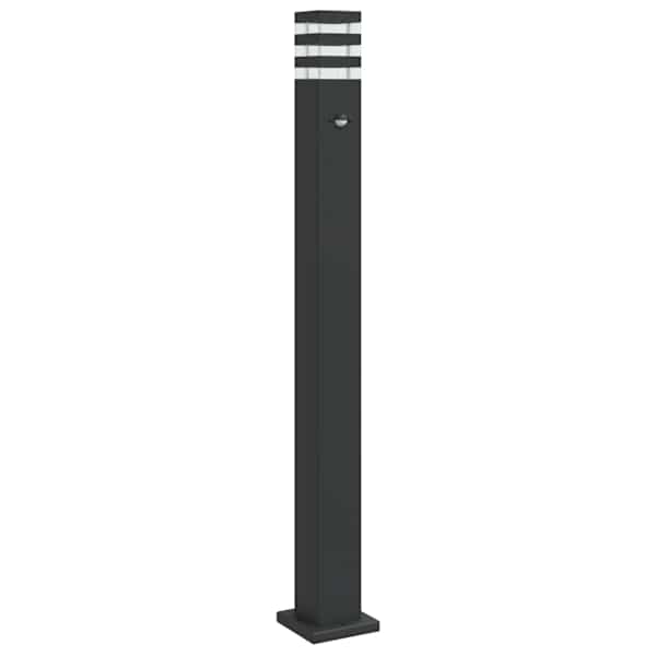vidaXL anduriga aia lambipost, must, 110 cm, alumiinium