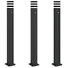 vidaXL anduriga aia lambipostid 3 tk, must, 110 cm, alumiinium