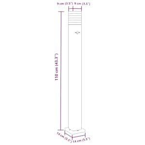 Venkovní stojací lampy s čidlem 3 ks černé 110 cm hliník - obrázek 7
