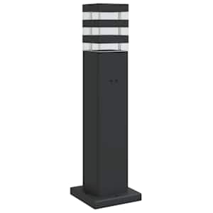 vidaXL pistikupesaga aia lambipost, must, 50 cm, alumiinium