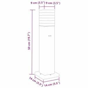 Venkovní stojací lampy se zásuvkou 3 ks černé 50 cm hliník - obrázek 7
