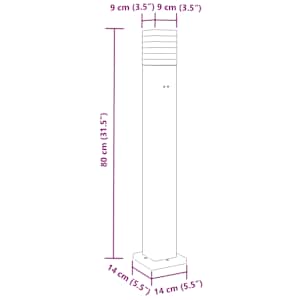 Venkovní stojací lampy se zásuvkou 3 ks černé 80 cm hliník - obrázek 7