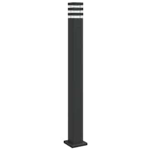 vidaXL pistikupesaga aia lambipost, must, 110 cm, alumiinium