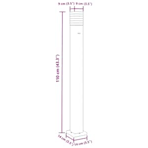 Venkovní stojací lampy se zásuvkou 3 ks černé 110 cm hliník - obrázek 7