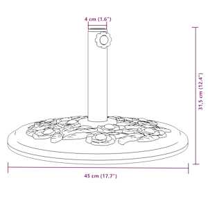 Stojan na slunečník pro tyč Ø 38 / 48 mm 12 kg kruhový - obrázek 8