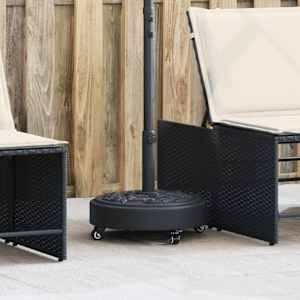 Podstavek za senčnik s kolesi Ø38/48 mm palice 27 kg okrogel