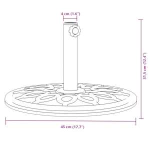Stojan na slunečník pro tyč Ø 38 / 48 mm 12 kg kruhový - obrázek 8