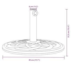 Stojan na slunečník pro tyč Ø 38 / 48 mm 12 kg kruhový - obrázek 8
