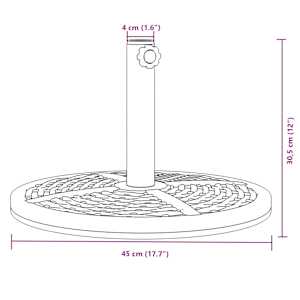 Stojan na slunečník pro tyč Ø 38 / 48 mm 12 kg kruhový - obrázek 8