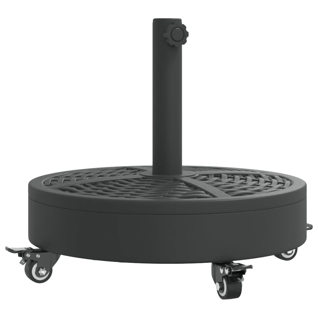 vidaXL Stojan na slunečník s kolečky pro tyč Ø 38/48 mm 27 kg kruhový