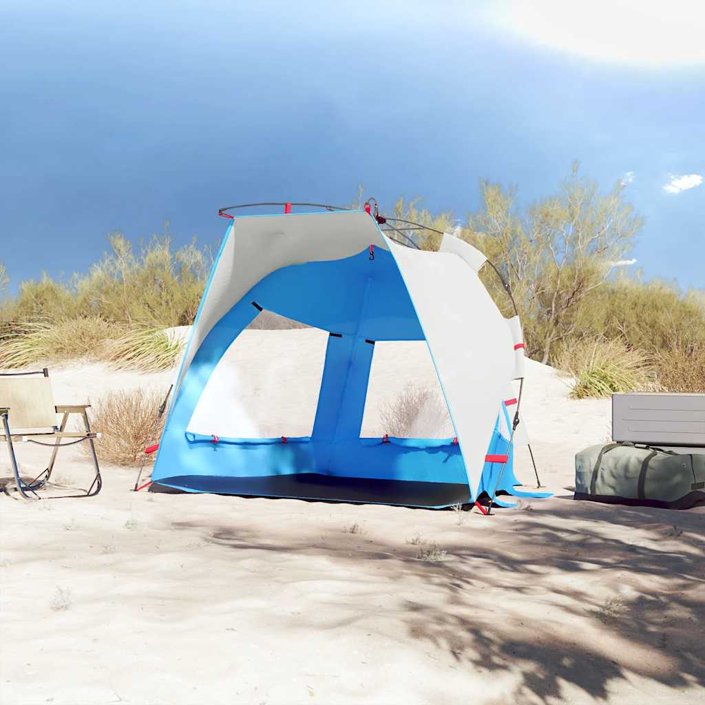 vidaXL Cort camping 2 persoane albastru azur impermeabil setare rapidă