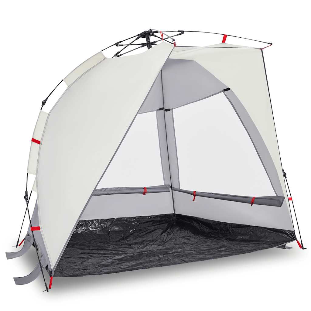 vidaXL Cort camping 2 persoane gri impermeabil setare rapidă