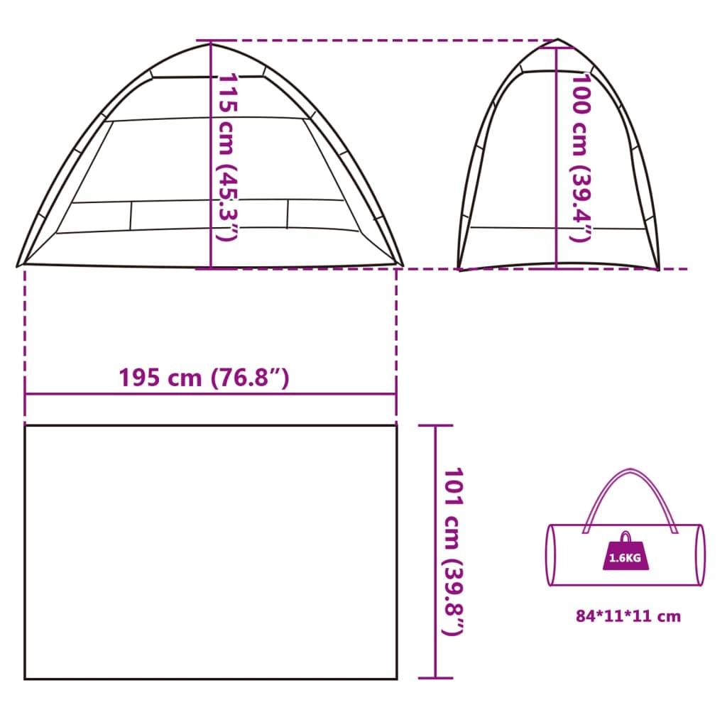 Namiot plażowy QuickSet Lazurowy 195x101x115 cm