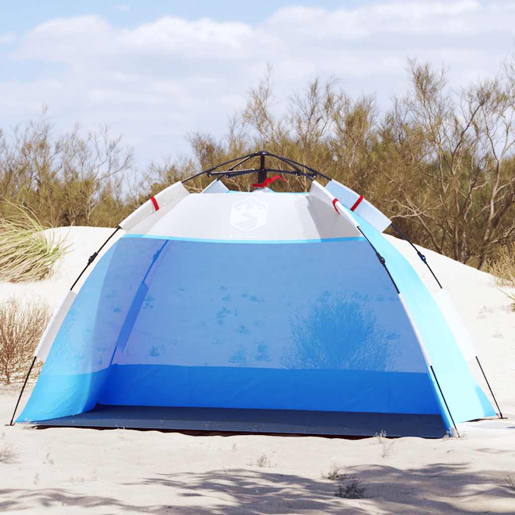 vidaXL Strandzelt 2 Personen Azurblau Quick Release Wasserdicht