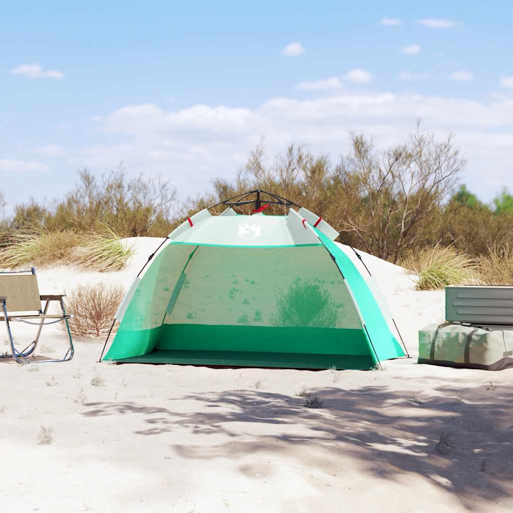 vidaXL strandtent 2-persoons waterdicht snelontgrendeling zeegroen afbeelding