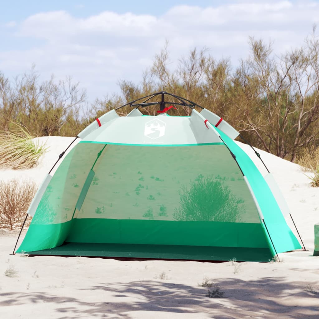 vidaXL Cort camping 2 persoane verde marin impermeabil setare rapidă