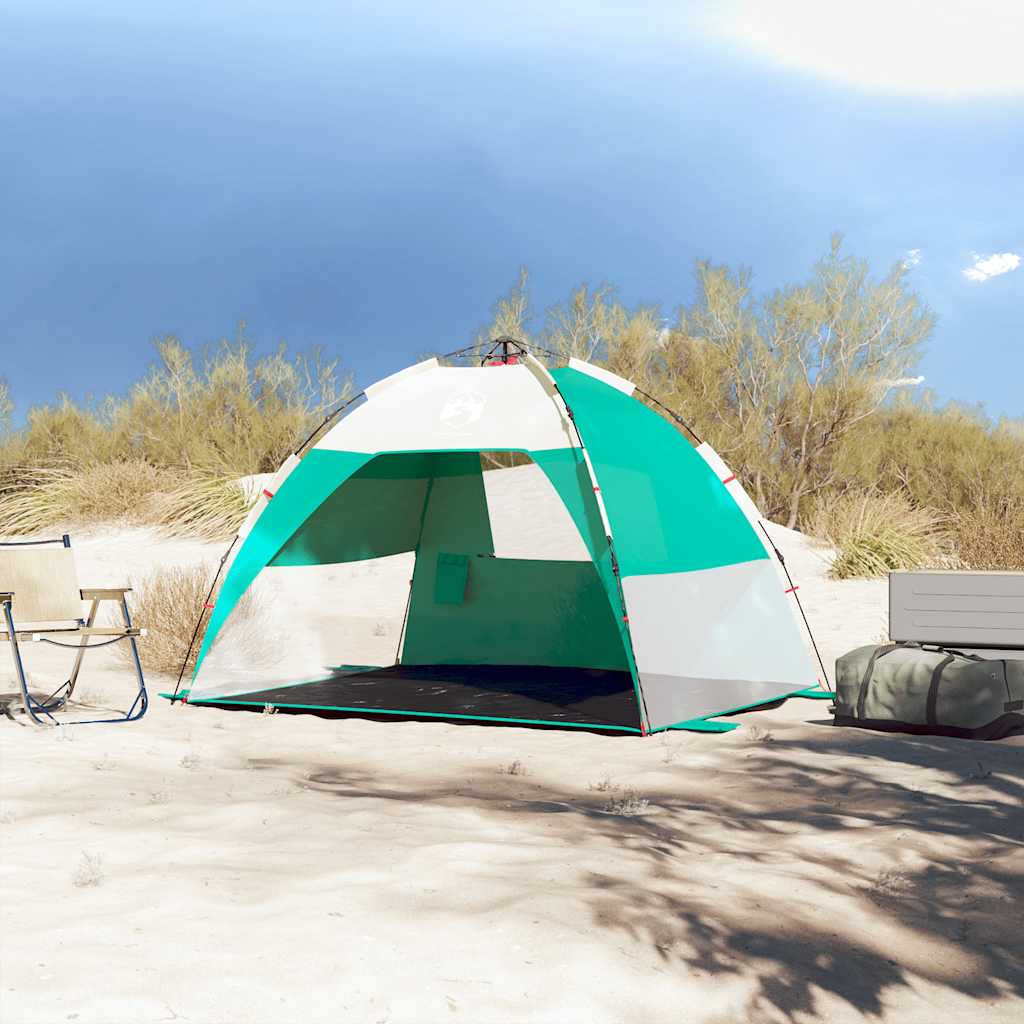 vidaXL strandtent 2-persoons waterdicht snelontgrendeling zeegroen afbeelding