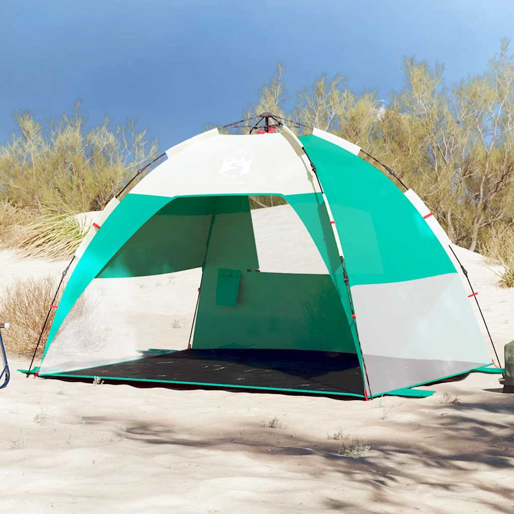 vidaXL Cort camping 2 persoane verde marin impermeabil setare rapidă