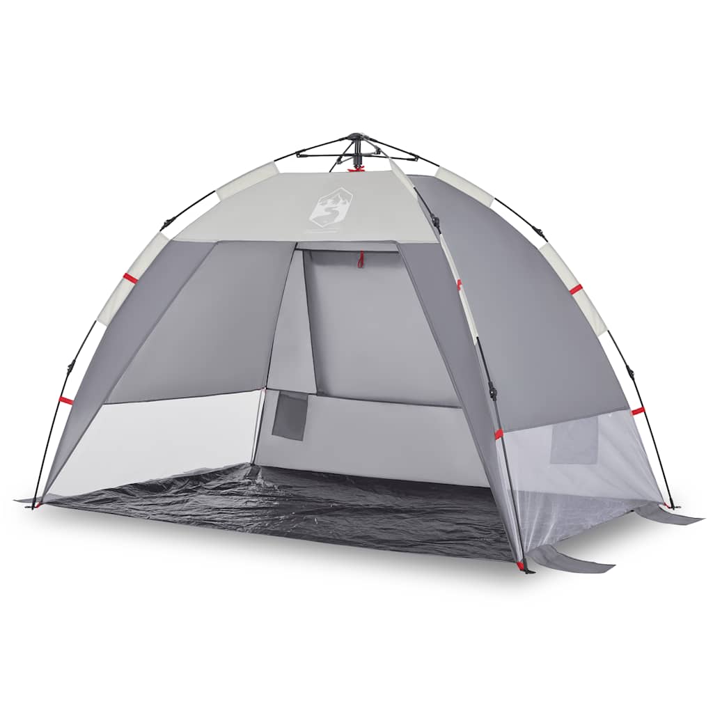 vidaXL Cort camping 2 persoane gri impermeabil setare rapidă
