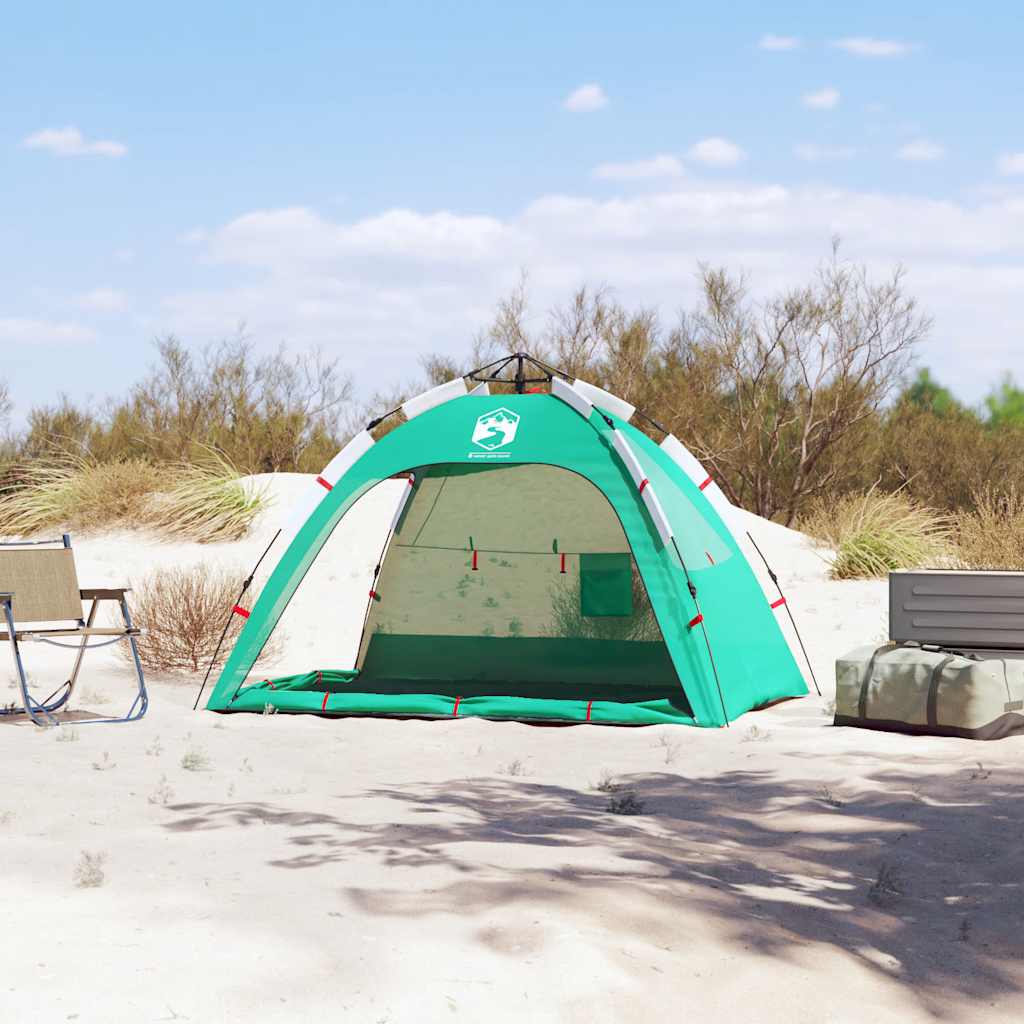 vidaXL strandtent 2-persoons waterdicht snelontgrendeling zeegroen afbeelding