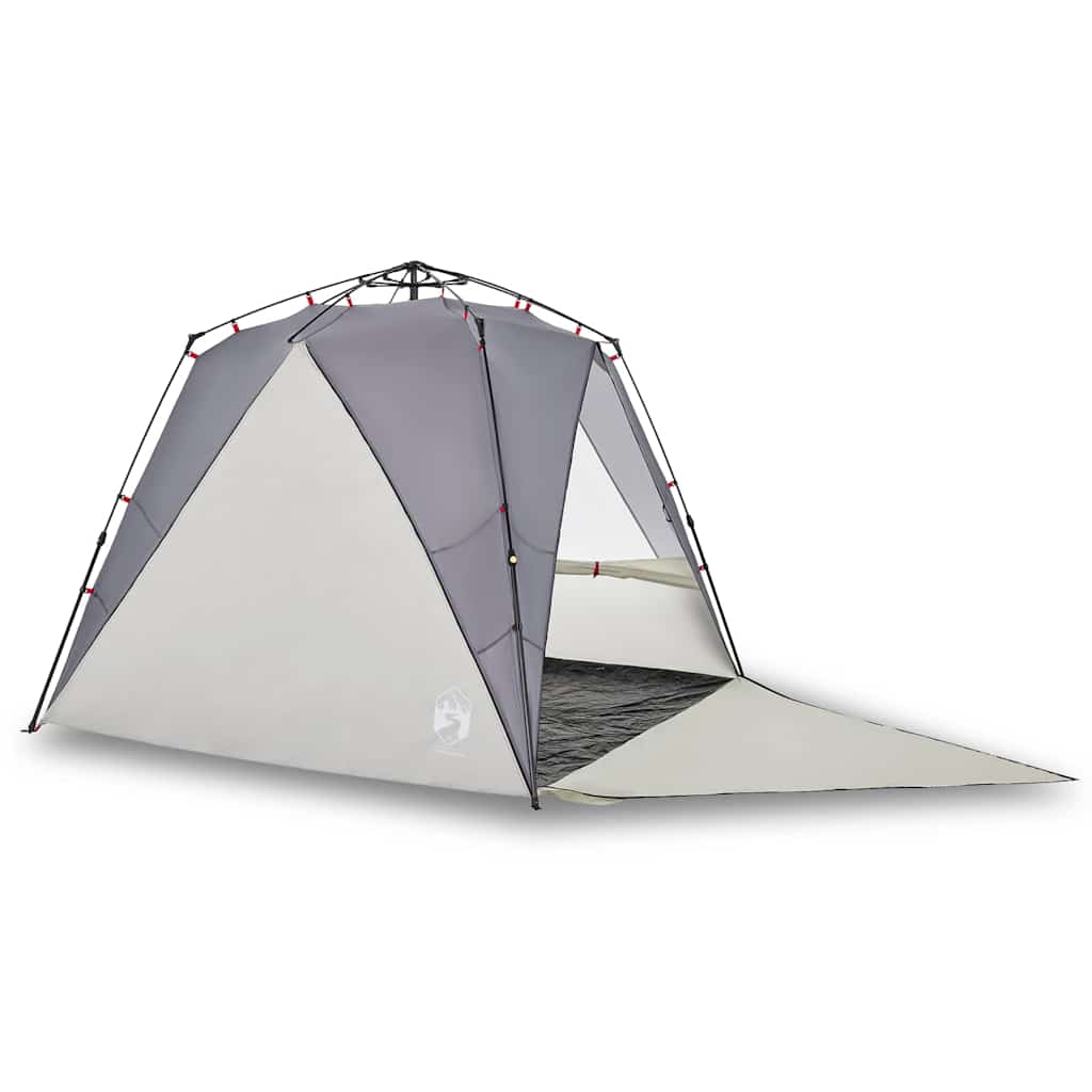 vidaXL Cort camping 4 persoane gri impermeabil setare rapidă