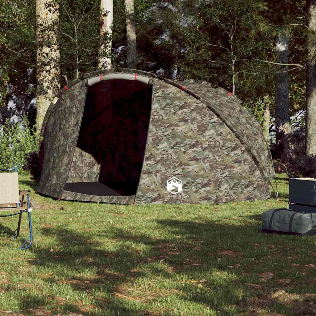 vidaXL Vistent 5-persoons waterdicht camouflage afbeelding