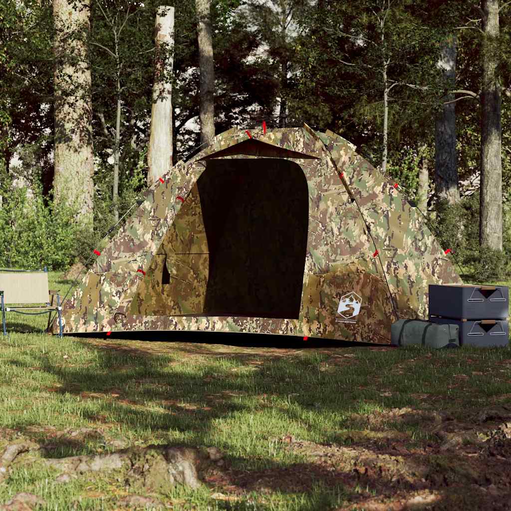 vidaXL Tent 4-persoons snelontgrendeling camouflage afbeelding
