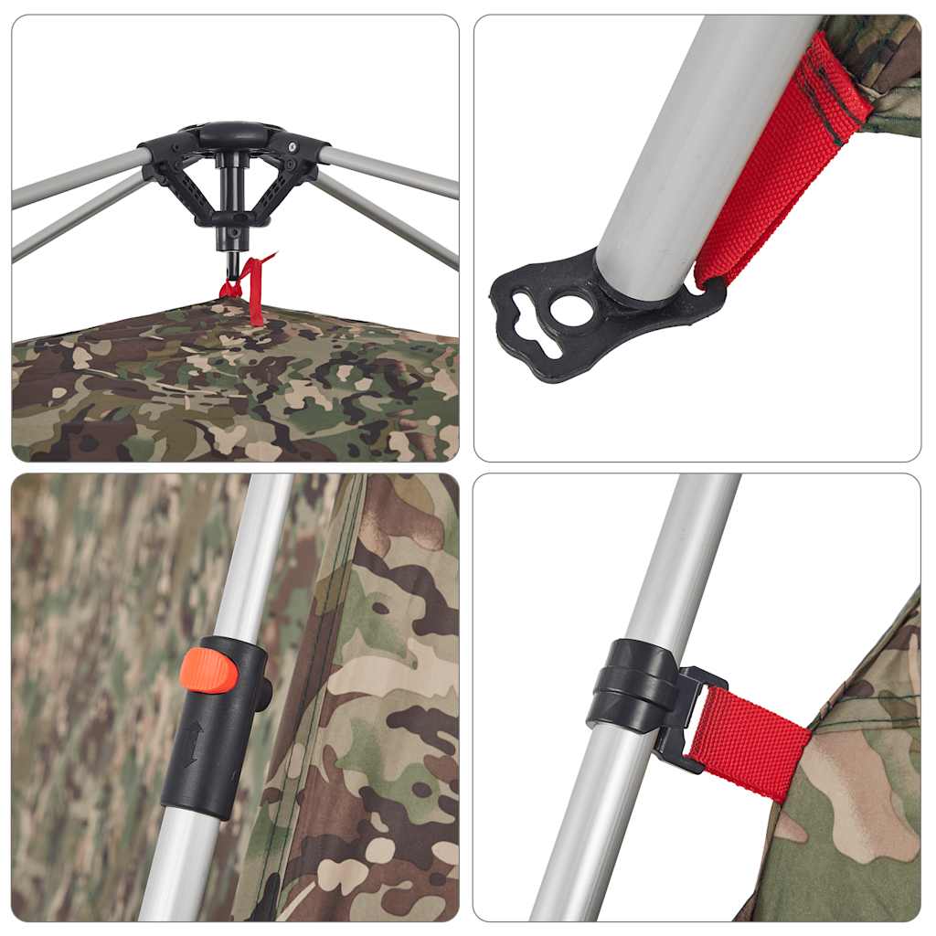 Šotor za ribolov za 4 osebe kamuflažen za hitro postavitev - slika 13