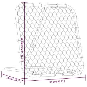 Fotbalový rebounder nastavitelný černý 84 x 73 x 60–80 cm ocel - obrázek 8