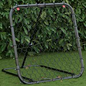 Fotbalový rebounder nastavitelný černý 84 x 73 x 60–80 cm ocel