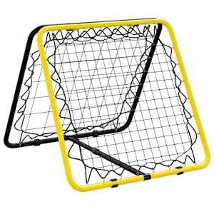 Fotbalový rebounder oboustranný nastavitelný žlutý a černý ocel - obrázek 6