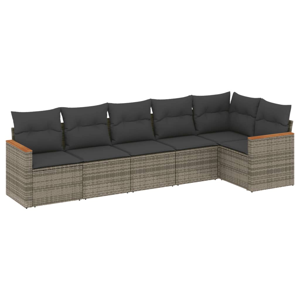 vidaXL Patio Sofa Set 4-Locuri Grey