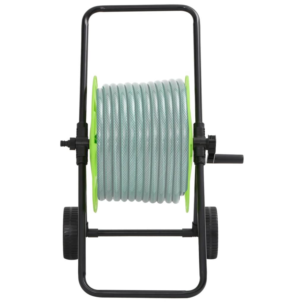 vidaXL Slanghaspelwagen voor 60 m 1/2" slang staal groen afbeelding