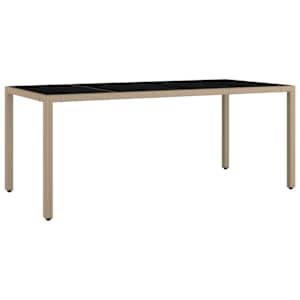7dílný zahradní bistro set s poduškami béžový polyratan - obrázek 4
