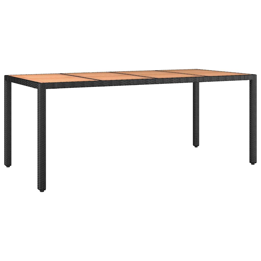 vidaXL 9-delige Bistroset met kussens poly rattan zwart afbeelding