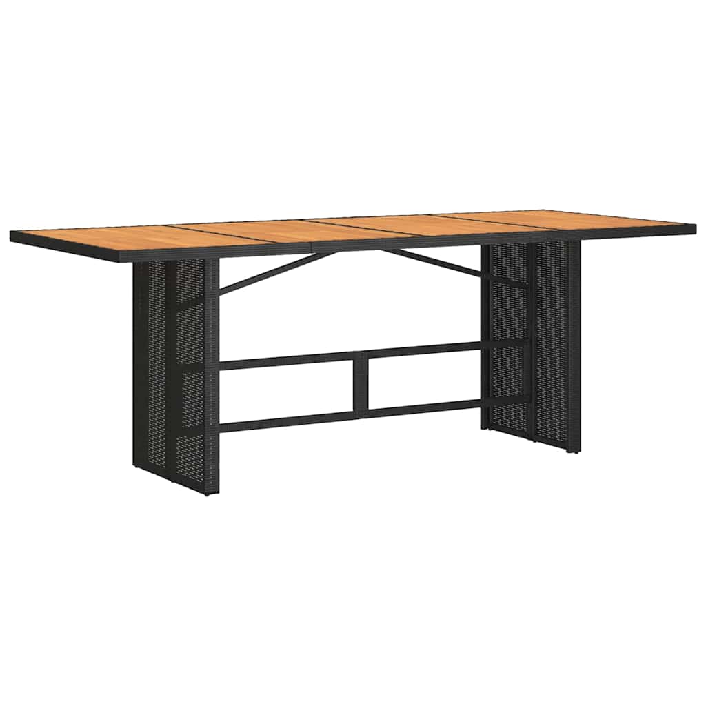 vidaXL 9-delige Bistroset met kussens poly rattan zwart afbeelding