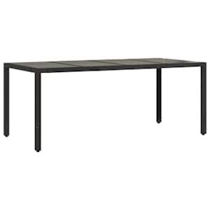 7dílný zahradní bistro set s poduškami černý polyratan - obrázek 4