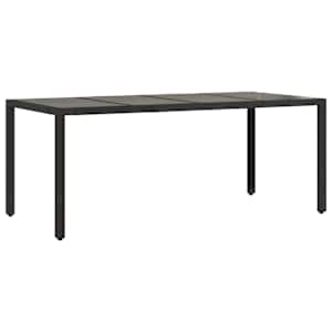 9dílný zahradní bistro set s poduškami černý polyratan - obrázek 4