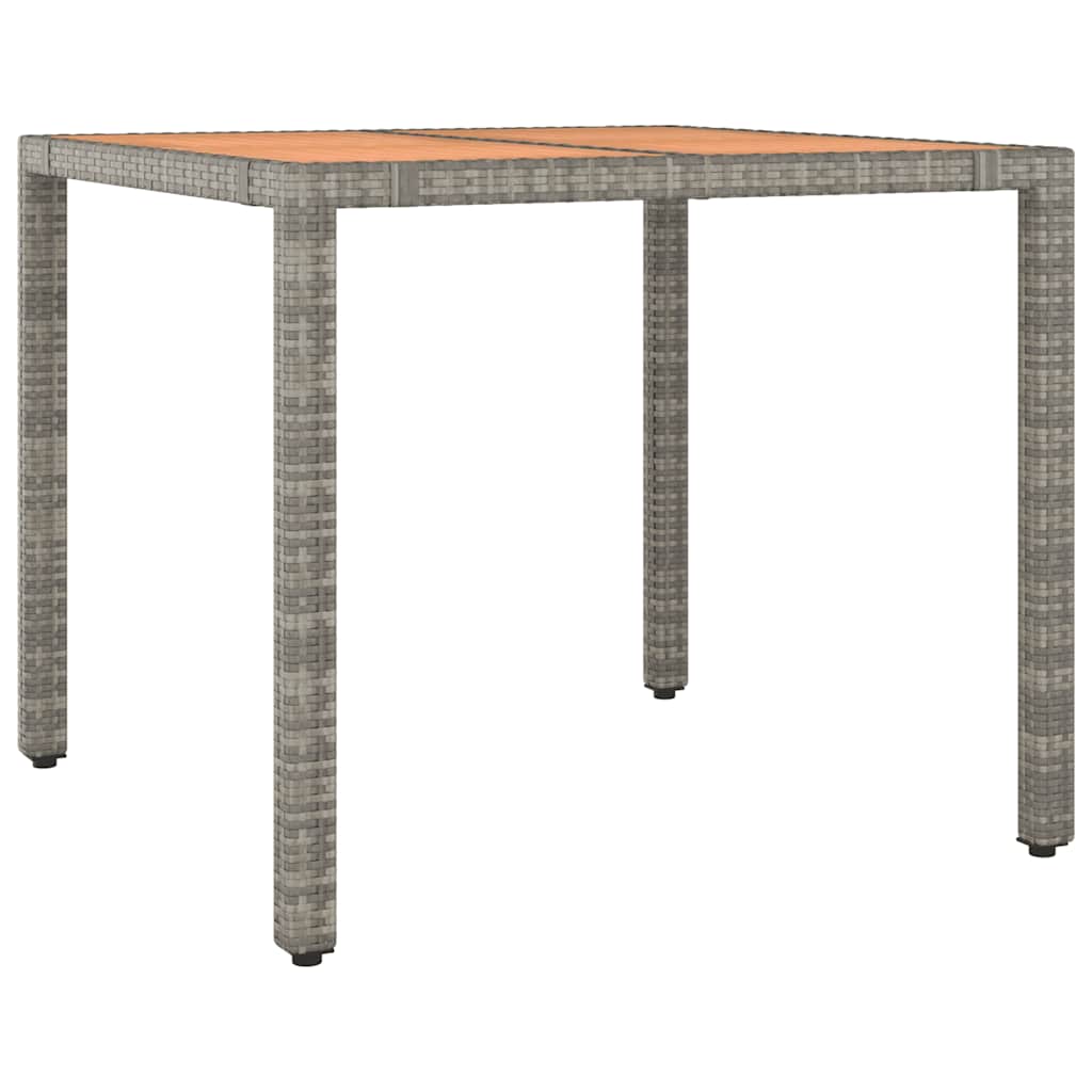 vidaXL 3-delige Bistroset met kussens poly rattan grijs afbeelding