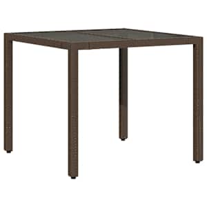 3dílný zahradní bistro set s poduškami hnědý polyratan - obrázek 4