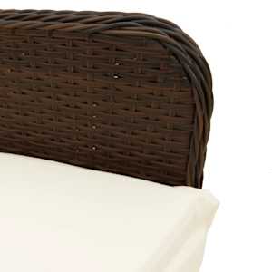 5dílný zahradní bistro set s poduškami hnědý polyratan - obrázek 8