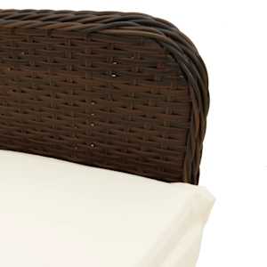 9dílný zahradní bistro set s poduškami hnědý polyratan - obrázek 8