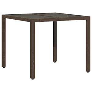 3dílný zahradní bistro set s poduškami hnědý polyratan - obrázek 4
