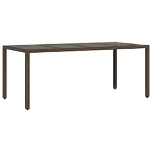 7dílný zahradní bistro set s poduškami hnědý polyratan - obrázek 4