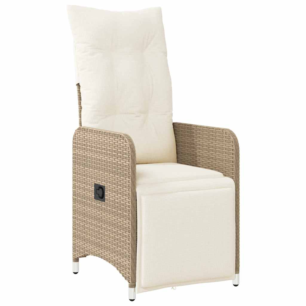 vidaXL 7-delige Bistroset met kussens poly rattan bruin afbeelding