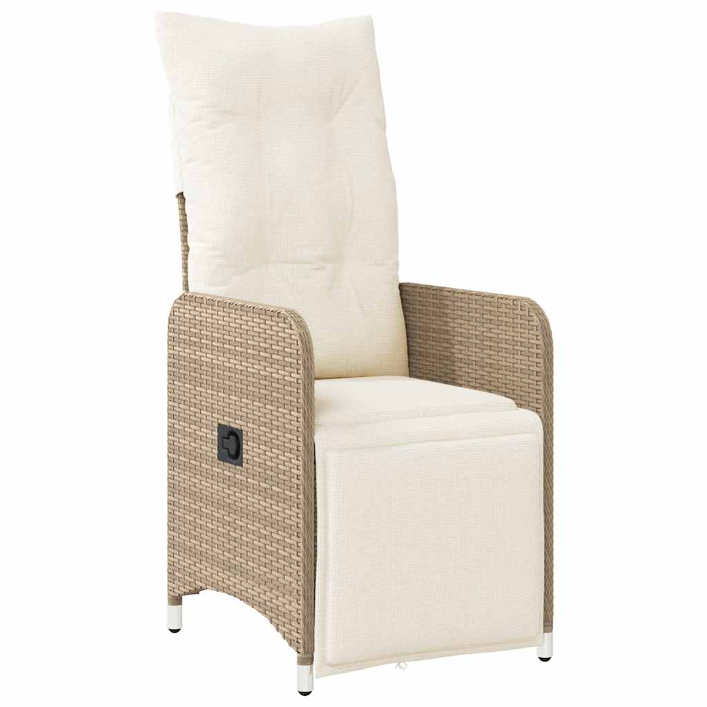 vidaXL 7-delige Bistroset met kussens poly rattan bruin afbeelding