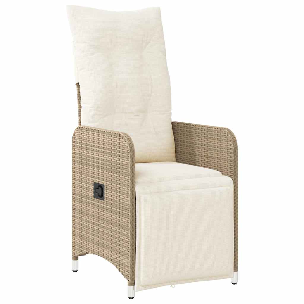 vidaXL 7-delige Bistroset met kussens poly rattan bruin afbeelding