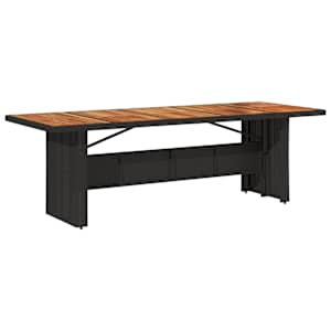 11dílný zahradní bistro set s poduškami černý polyratan - obrázek 4