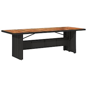 11dílný zahradní bistro set s poduškami černý polyratan - obrázek 4