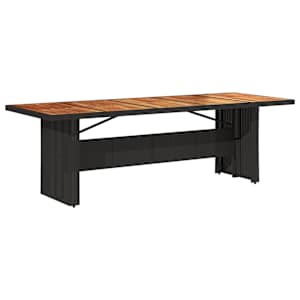 11dílný zahradní bistro set s poduškami černý polyratan - obrázek 4